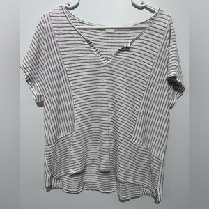 Poetry Women’s Striped Linen Top